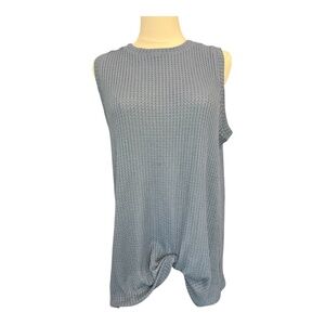 ✨ EUC MIHOLL Women’s Cornflower Blue Casual Sleeveless Crew Neck Top | Size XL